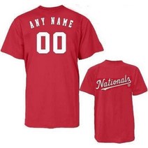 Washington Nationals Personalized 커스텀 추가 Any Name amp Number 100 % 코튼 티셔츠 복제본 Major League Baseball