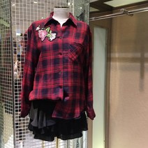GGPX 장미자수포인트 체크셔츠(GHC9SH841F)