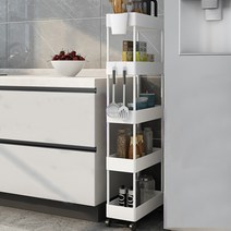 틈새수납장 폭좁은 다용도 거실 이동식 미니 수납장 150 220, 15cm화이트5단