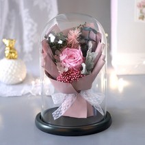 부케돔 유리 돔에 보존 된 영원한 홈 드라이 조명 갤럭시 발렌타인 여자 친구 크리스마스 선물, 3.3504-3