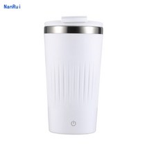 토네이도텀블라 전동쉐이커 자동회전머그컵 새로운 USB 자동 자기 교반 머그잔 크리에이티브 커피 믹싱 컵, 02 white_01 401-500ml