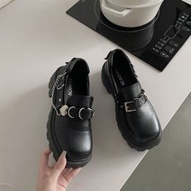 대박걸 GH10_RD_Z834 스퀘어 토플랫폼 로퍼 여성단화