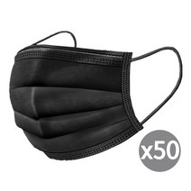 일회용 마스크 블랙 50매, 1박스, 50개입