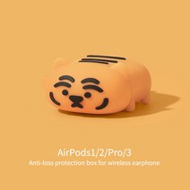 ANKKE 적용 AIRPODS /AIRPODSPRO 이어폰 케이스 적용 AIRPODS2 /3/ PRO 타이거/도그 외장 이어폰 케이스 실리콘 이어폰 케이스, 개