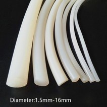 실리콘 고무 케이블 흰색 씰 O 링 1/5m 1.5mm 2mm 3mm 6mm 8mm 10mm 16mm, [04] 8mm, [01] 1m
