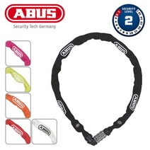 아부스 ABUS 1200 Web 110cm 1200 웹 110cm 체인락 자전거 자물쇠, 블랙