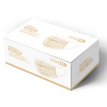 제로가드 가드플러스 국산 일회용 덴탈 마스크, 50매입, 1개, 베이지
