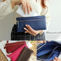 여자 가죽 장지갑 여대생 엄마 아내 여친 생일 선물 긴 지갑 여성용 소가죽 지퍼지갑