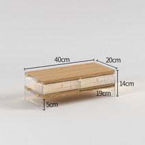 단단한 원목 아크릴 모니터 받침대 16컬러 모던 심플 컴퓨터 스탠드 서랍형 선반 다이, 나무 더블 레이어 40cm