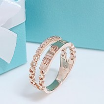 [윤금방] 14k 18k 파렐 듀크 두줄 여성 체인 골드 금 반지 검지 엄지 우정 반지 레이어드 데일리 여자친구 기념일 선물
