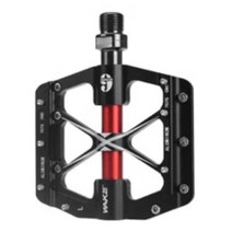 WISH SUN 웨이크WAKE 트리플 베어링 알리미늄 합금 자전거 페달, 블랙, 2개