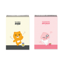 카카오프렌즈 하드 커버 상철 스프링노트 무지 종합장, 어피치