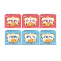 크라운 딸기산도 3p + 크림산도 3p 세트 966g, 1세트