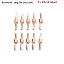 10Pcs 플라즈마 팁 노즐 10/15mm 높이 전극 LG-40 용 PT-31 커팅 토치 CUT40 CUT50 플라즈마 커팅 커터 소, CHINA, 10PCS Electrodes