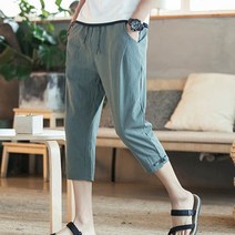 가바바 남성 빅사이즈 린넨 바지 편안한 착용감 7부 바지 G11028
