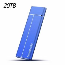 휴대용 SSD 500GB 고속 1TB 2TB 4TB 8TB 외부 하드 드라이브 C USB3.1 외장형 디스크 노트북, 33 Blue 20TB, 한개옵션1