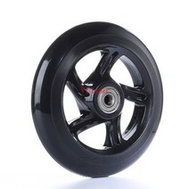 휠체어용품 125mm145m180mm 200mm PU 바퀴 전기 스쿠터 트롤리 호랑이 자전거 보조 휠체어 부속품 피마자, 07 180mmx30mm