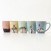 홈 카페 귀여운 클래식 드로잉 예쁜 선물 마르켄 북유럽 도자기 머그 컵 잔 선물세트 1p, 단품, 단품