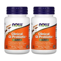 NOWFOOD 나우푸드 Clinical GI 프로바이오틱 유산균 200억 CFU 50+ Formula 60정 베지캡슐 Probiotic X 2EA