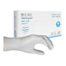 핸즈가드 메디프로 진료용 파우더프리 니트릴글러브 100매/1팩, M, 1개