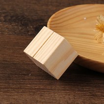 포토 카드 바인더 명함 꽂이 수첩 쿠폰북 2 pcs 스트레이트베벨 천연 나무 사진 홀더, E-3x3x3cm