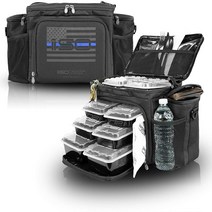 Meal Prep Insulated Lunch Bag - Isobag 6 Meal Thin Blue Line - Large Insulated 6 Meal Prep Bag/Coole, 1