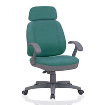 오너클랜 등과 목이 편안한 사무용 패브릭 회전의자 (그린), 단일 본품