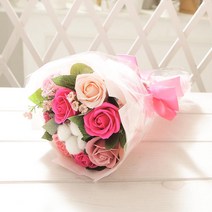 코튼로즈 비누꽃 꽃다발 로즈데이 성년의날 생일 선물 _ 79421300EA, 코튼로즈꽃다발 블루, 본상품선택