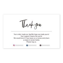 생일축하카드 팝업카드 메세지 세트100장 세트Thank You Cards 비즈니스 용품 주, 14 Q14