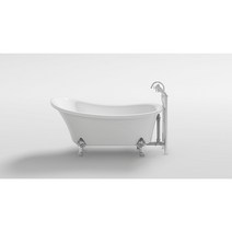 CESANO(세사노) 1600X720X750 화이트 바디 크롬다리 이동식 프리스탠딩 욕조