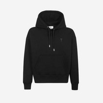 아미 스몰 하트 로고 후드 블랙 AMI de Coeur 후드 Black