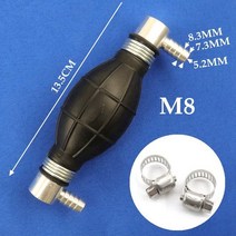 견고한 3종류 6 ~ 12mm 수족관 물고기 탱크 물 손 압력 전구 수동 연료 펌프 디젤 가솔린 오일 전송 정원, 10 8mm LL