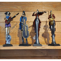 30cm 악기 연주자 장식 카페 거실 사무실 앤틱 인테리어소품 결혼 집들이선물, 4종세트