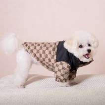 애견옷 강아지옷 애완동물 코튼 패딩 트렌디한 브랜드 두꺼운 보온 테디 케지 프렌치 불독 차이 개, 28.Beige - XXXL