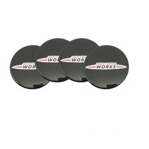 es) 알루미늄 56.5MM 휠 센터 허브 캡 S 배지 엠블럼 스티커 Mini WORKS JOHN COOPER R52 R55 F60 R61 R60 R57 R58 F54 R50, [01] 1