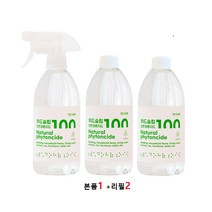 국내산 천연 피톤치드 편백수 100% 원액 이사청소 새집증후군 제거 셀프 시공 탈취 살균 방향 편백나무 수액 아기방 스프레이 리필 세트, 3통, 500ml
