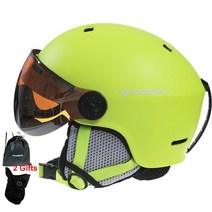 고글과 MOON 스키 헬멧 통합 성형 PC EPS 스키 헬멧 야외 스포츠 스키 스노우 보드 스케이트 보드 헬멧, 녹색