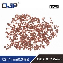 5 개/몫 고무 링 갈색 FKM O 씰 1mm 두께 OD3/4/5/6/7/8/9/10/11/12mm O-링 fkm 가스켓 씰링 와셔, 11x9x1mm, 15pieces