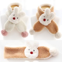 주누하우스 키즈 뽀글이 밍크 토끼 ﻿방울 목도리 아동 유아 어린이 넥워머