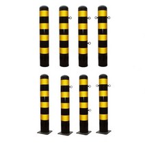 일자형 스틸 볼라드 100 x 1200mm, 매립식(H1200) 고리1개
