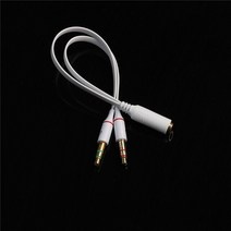 마이크 헤드폰 분배기 이어폰 어댑터 오디오 3.5mm 암 2 수 잭 3.5 Y 헤드셋-PC, [01] white
