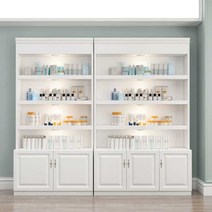 원목벽선반 화이트 샴푸 진열대 네일샵 화장품 전시장, 맞춤형 연락 고객 서비스