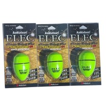 카쿠쯔리 elec 전자찌 3세트 감성돔 참돔 벵에돔 야간 선상 갯바위 전자찌 주야겸용찌, 3.0(3개입), 그린