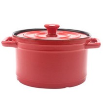 더치오븐 클래식 조상 내구성 다채로운 에나멜 캐서롤 냄비 네덜란드 오븐 주방 요리, 없음, Red+3.6L