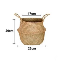 라탄 피크닉 바구니 나혼자산다 감성 캠핑용품 등나무 고리 장식 꽃 냄비 빨대 세탁 식물 정원 대나무 보관, M