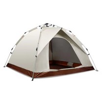 COBOTOR 원터치 자동 텐트 2-4인용 6인용가능 야외 방수 텐트, 캠핑 텐트 + 방수돗자리, 실버 2-3인용