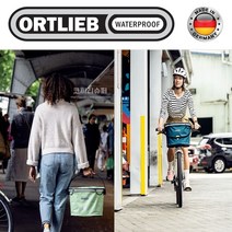 오르트립 핸들바 Ortlieb 업다운시티 17.5L 자전거 가방 Up-Town City, Lemon Sorbet