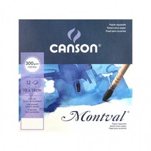 캔손 몽발 수채화패드 1면 제본 300g 12매 19X19cm, 상세페이지 참조, 상세페이지 참조