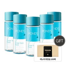 폰즈 클리어 훼이스 스파 립앤아이 메이크업 리무버 120ml (5개)+레노마화장솜100매 립앤아이리무버, 1개