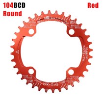 자전거 크랭크 체인달팽이 산악 자전거 액세서리 디스크 싱글 스프로킷 96BCD/104BCD 넓고 좁은 체인 링/타, 02 104BCD Round Red_06 42T